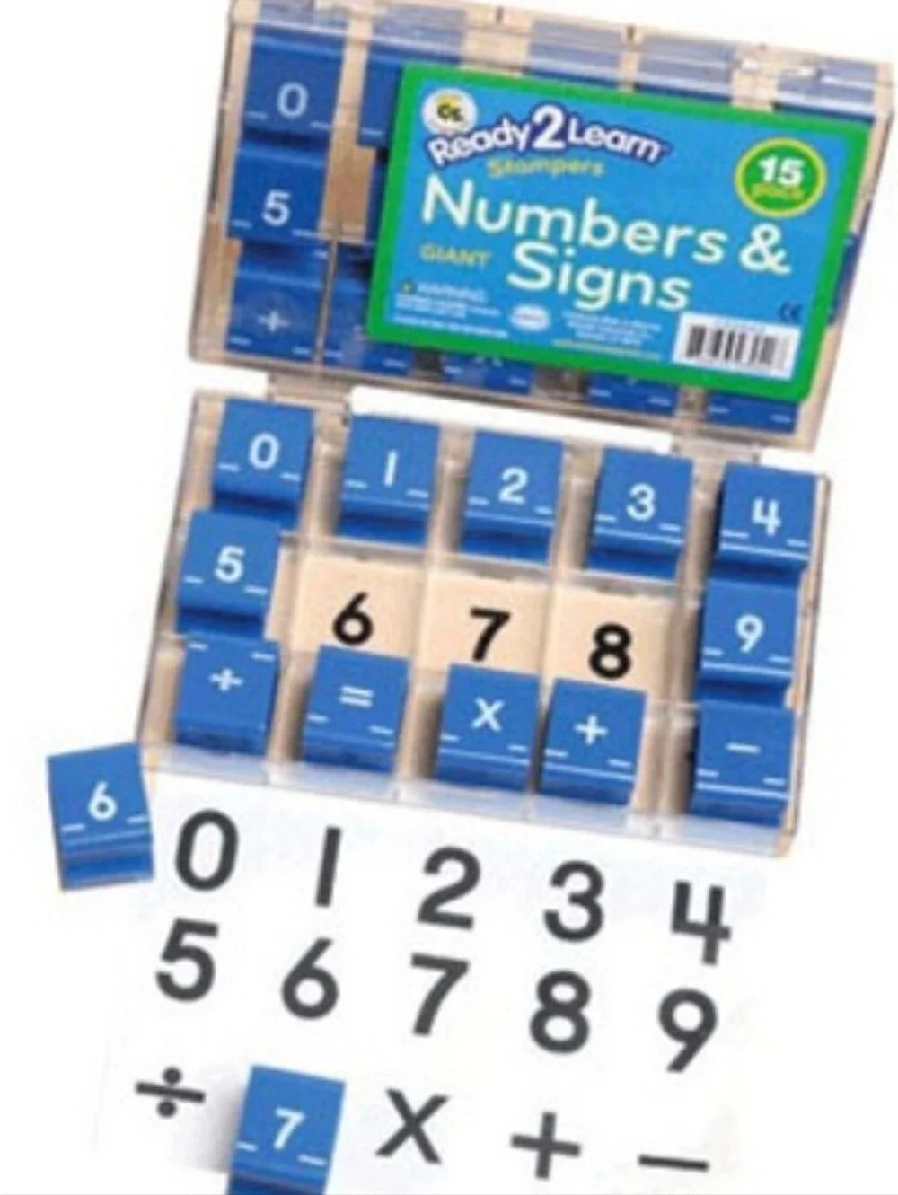 Ready2Learn Large Numbers And Signs Stamps - 2 Sets NWT